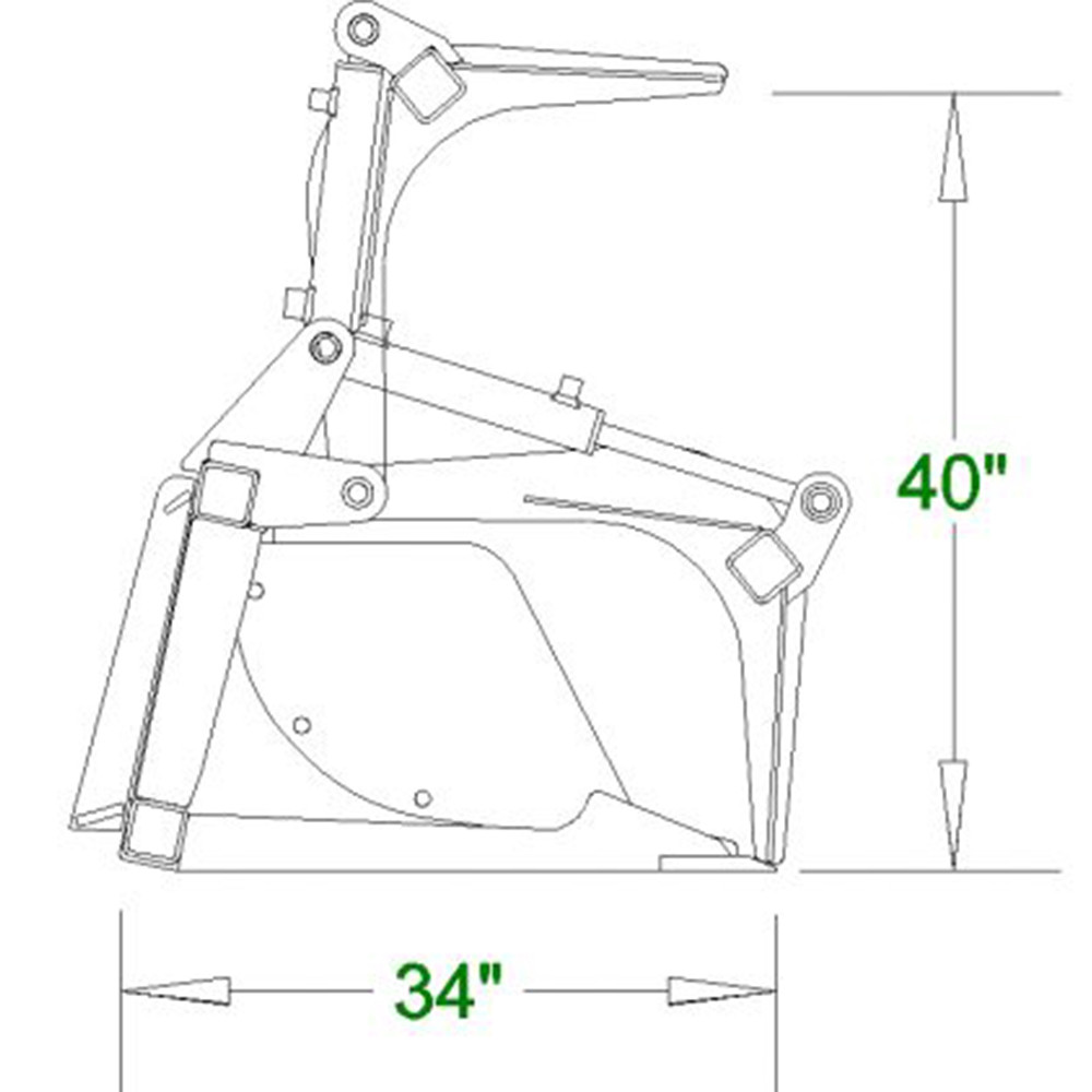 Skid Steer Heavy Duty Rock Grapple Attachment | CID - Image 8