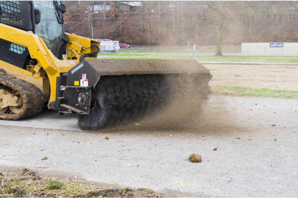 Skid Steer Severe Duty Angle Broom Attachment | Blue Diamond - Image 4
