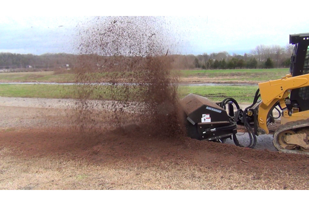 Skid Steer Severe Duty Angle Broom Attachment | Blue Diamond - Image 3