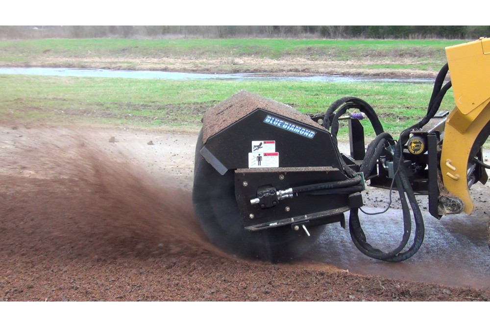 Skid Steer Severe Duty Angle Broom Attachment | Blue Diamond - Image 2