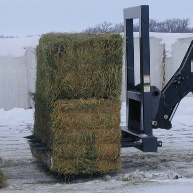 Telehandler Dual Large Square Bale Carriage Attachment | Bradco
